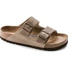 Image de Sandales Birkenstock Arizona Waxy Leather Marron 35 Étroit 552813