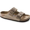 Image de Sandales Birkenstock Arizona Waxy Leather Marron 37 Étroit 552813