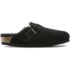 Image de Sabots Birkenstock Boston Suede Leather Noir 37 Étroit 259883