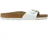 Image de Sandales femme Birkenstock Madrid Birko-Flor Patent Blanc 41 Étroit 1005310