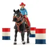 Image de Figurines Farm World : Cowgirl et Tonneaux de Racing Schleich-42576