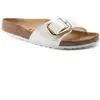 Image de Sandales femme Birkenstock Madrid Big Buckle Birko-Flor Patent Blanc 37 Étroit 1019814