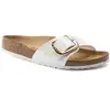 Image de Sandales femme Birkenstock Madrid Big Buckle Birko-Flor Patent Blanc 38 Étroit 1019814