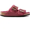 Image de Sandales femme Birkenstock Arizona Shearling Suede Leather Rouge 38 Étroit 1020464