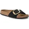 Image de Mules cuir nubuck femme Birkenstock Madrid Noir 39 1023342