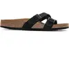 Image de Sandales cuir nubuck femme Birkenstock Yao Noir 38 Étroit 1023374