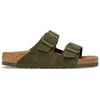 Image de Sandales cuir suède Birkenstock Arizona Vert 39 1025657