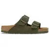 Image de Sandales cuir suède Birkenstock Arizona Vert 43 1025657