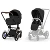Image de Duo e-PRIAM 2026 Poussette électrique tout-terrain avec nacelle pliable Rose Gold Sepia Black