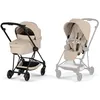 Image de Duo MIOS 2026 Poussette citadine avec nacelle pliable et Châssis Matt Black Cozy Beige