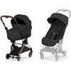 Image de Duo CO A 2026 Poussette ultra-compacte avec nacelle pliable et Châssis Rose Gold Sepia Black