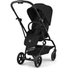 Image de Poussette Compacte et Rotative Eezy S Twist+2 Châssis Noir et Siège Magic Black