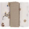 Image de Lot de 3 langes Little Mateys bleu roi (60 x 60 cm)