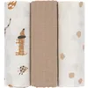 Image de Lot de 3 langes en coton bio Little Mateys (85 x 85 cm)
