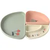 Image de Assiette à compartiments en silicone Cerise