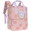 Image de Mini sac à dos carré Pattern Party rose