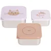 Image de Lot de 3 boîtes à goûter inox Tiny Team Chat