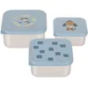 Image de Lot de 3 petites boîtes à goûter inox Pattern Part