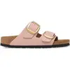 Image de Mules femme Birkenstock Arizona Big Buckle Nubuck Leather Rose 36 Étroit 1026583