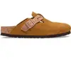Image de Sabots cuir femme Birkenstock Boston Braided Suede Marron 41 Étroit 1026713