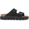 Image de Mules femme Birkenstock Arizona Platform Suede Leather Noir 36 Étroit 1028403
