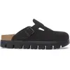 Image de Sabots femme Papillio Boston Chunky Suede Leather Noir 38 Étroit 1028317