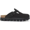 Image de Sabots femme Papillio Boston Chunky Suede Leather Noir 39 Étroit 1028317