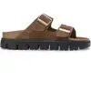 Image de Sandales en cuir suédé à plateforme femme Birkenstock Arizona Marron 40 Étroit 1028389