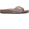 Image de Claquettes cuir naturel huilé femme Birkenstock Madrid Big Buckle Violet 40 Étroit 1029300