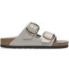 Image de Sandales en cuir suédé naturel à grosse boucle femme Birkenstock Arizona Gris 37 Étroit 1029391