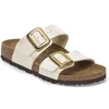 Image de Sandales femme Birkenstock Sydney Cushion Buckle Birko-Flor Blanc 38 Étroit 1029492