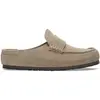 Image de Sabots cuir Birkenstock Naples Wrapped Suede Beige 36 Étroit 1029710