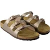 Image de Sandales femme Birkenstock Florida BS Birko-Flor Vert 38 Étroit 1030352