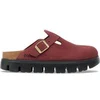 Image de Sandales en cuir suédé épais femme Papillio Boston Rouge 36 Étroit 1030400
