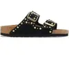 Image de Sandales en cuir suède femme Birkenstock Arizona Rivet Noir 40 Étroit 1030348