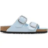 Image de Sandales en cuir suédé naturel à grosse boucle Birkenstock Arizona Bleu 37 Étroit 1030374