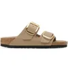 Image de Sandales en cuir à grosse boucle femme Birkenstock Arizona Marron 38 Étroit 1030395