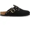 Image de Sandales en cuir suédé riveté femme Birkenstock Boston Noir 41 Étroit 1030491