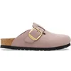 Image de Sandales en cuir nubuck à grosse boucle femme Birkenstock Boston Violet 37 Étroit 1030544