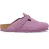 Image de Sabots en cuir suédé Birkenstock Boston Violet 39 Étroit 1030681