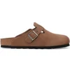 Image de Sandales en cuir suédé Birkenstock Boston Marron 39 Étroit 1030861