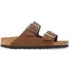Image de Sandales en cuir suédé à semelle souple Birkenstock Arizona Marron 40 Étroit 1030865