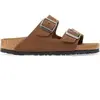 Image de Sandales en cuir suédé à semelle souple Birkenstock Arizona Marron 41 Étroit 1030865