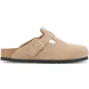 Image de Sabots en cuir suédé Birkenstock Boston BS Beige 36 Étroit 1030883