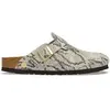 Image de Sabots cuir femme Birkenstock Boston Gris 37 Étroit 1033086