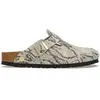 Image de Sabots cuir femme Birkenstock Boston Gris 38 Étroit 1033086