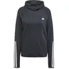 Image de Sweatshirt à capuche femme adidas Own the Run 3 Stripes IK5015 Noir XS