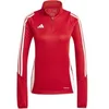Image de Sweatshirt 1/4 zip femme adidas Tiro 24 Rouge S IR9383