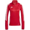 Image de Sweatshirt 1/4 zip femme adidas Tiro 24 Rouge M IR9383