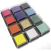 Image de Encreur Mini pour tampon, set de 12 couleurs 3,5 x 3,5 cm Eduplay-220061